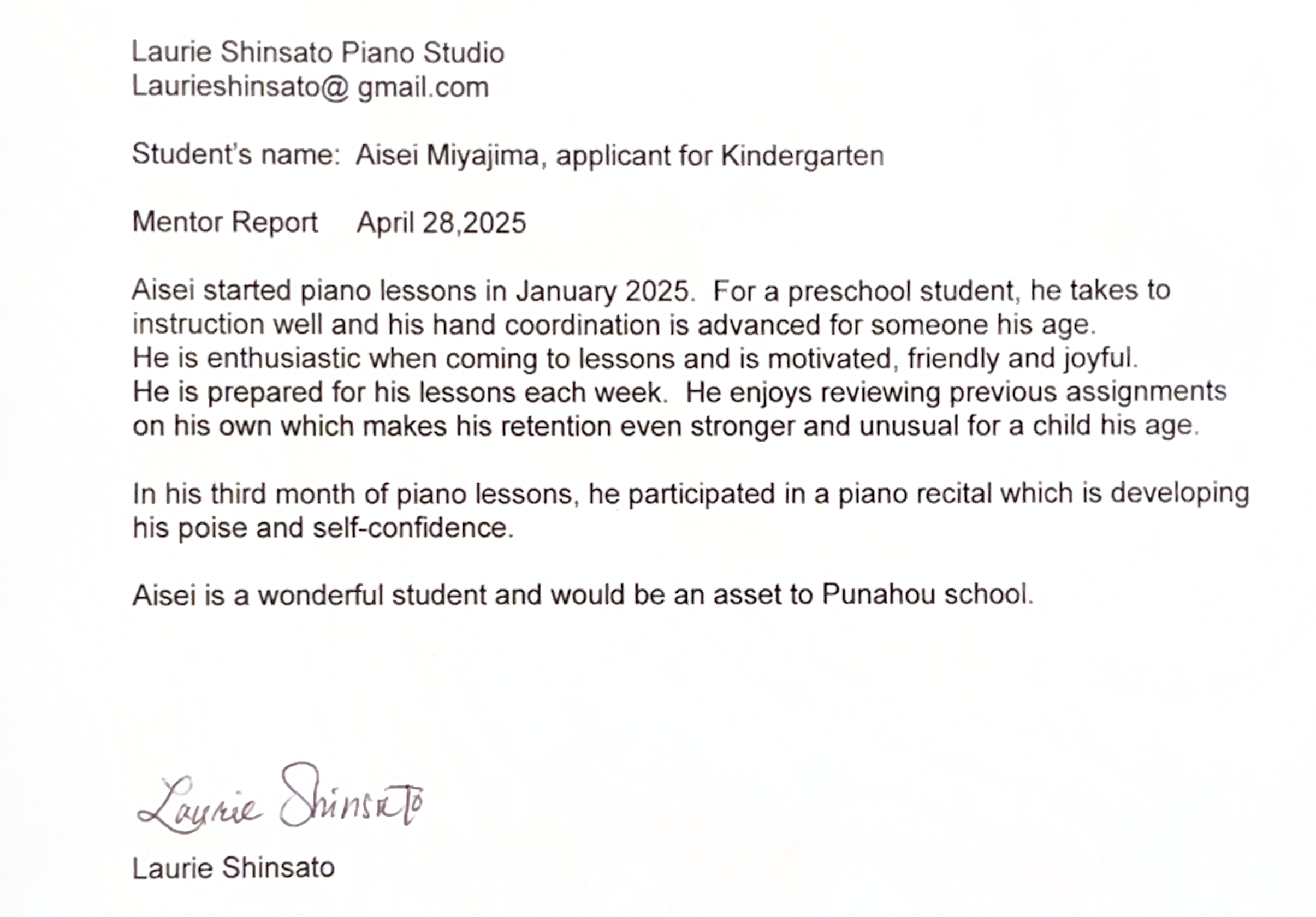 Recommendation Letter 3